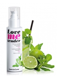 Съедобное согревающее массажное масло Love Me Tender Mojito с ароматом мохито - 100 мл. - Love to Love - купить с доставкой в Евпатории