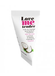 Съедобное согревающее массажное масло Love Me Tender Cocos с ароматом кокоса - 10 мл. - Love to Love - купить с доставкой в Евпатории