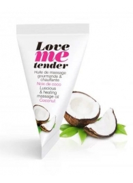 Съедобное согревающее массажное масло Love Me Tender Cocos с ароматом кокоса - 10 мл. - Love to Love - купить с доставкой в Евпатории
