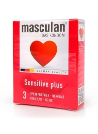 Презервативы Masculan Sensitive plus - 3 шт. - Masculan - купить с доставкой в Евпатории