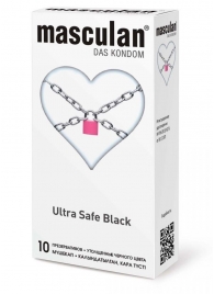 Ультрапрочные презервативы Masculan Ultra Safe Black - 10 шт. - Masculan - купить с доставкой в Евпатории