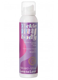 Массажная хрустящая пенка Tickle My Body Strawberry с ароматом клубники - 150 мл. - Love to Love - купить с доставкой в Евпатории
