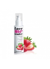 Съедобное согревающее массажное масло Love Me Tender Strawberry с ароматом клубники - 100 мл. - Love to Love - купить с доставкой в Евпатории