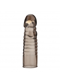 Дымчатая насадка-удлинитель Ribbed Realistic Penis Enhancing Sleeve Extension - 15,2 см. - BlueLine - в Евпатории купить с доставкой