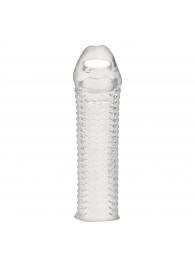 Текстурированная насадка на пенис Clear Textured Penis Enhancing Sleeve Extension - 16,5 см. - BlueLine - в Евпатории купить с доставкой