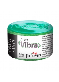 Возбуждающий крем Vibra с эффектом вибрации - 3,5 гр. - HotFlowers - купить с доставкой в Евпатории