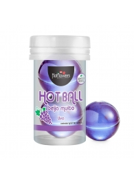 Лубрикант на масляной основе Hot Ball Beija Muito с ароматом винограда (2 шарика по 3 гр.) - HotFlowers - купить с доставкой в Евпатории