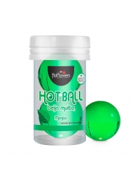 Лубрикант на масляной основе Hot Ball Beija Muito с ароматом мяты (2 шарика по 3 гр.) - HotFlowers - купить с доставкой в Евпатории