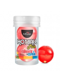 Лубрикант на масляной основе Hot Ball Plus с охлаждающе-разогревающим эффектом (2 шарика по 3 гр.) - HotFlowers - купить с доставкой в Евпатории