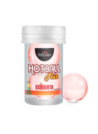 Лубрикант на масляной основе Hot Ball Plus с разогревающим эффектом (2 шарика по 3 гр.) - HotFlowers - купить с доставкой в Евпатории