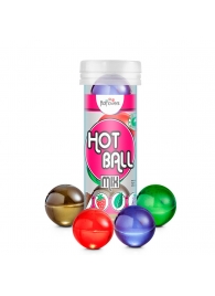 Ароматизированный лубрикант Hot Ball Mix на масляной основе (4 шарика по 3 гр.) - HotFlowers - купить с доставкой в Евпатории