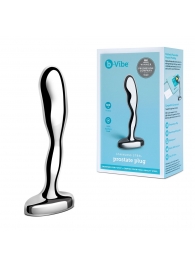 Стальной стимулятор простаты Stainless Steel Prostate Plug - 11,5 см. - b-Vibe - в Евпатории купить с доставкой