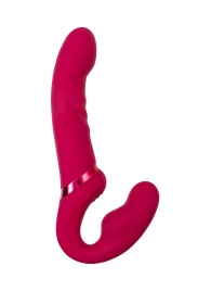 Малиновый безремневой страпон Lapis - 23 см. - Lovense - купить с доставкой в Евпатории