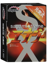 Презервативы Sagami Xtreme ENERGY с ароматом энергетика - 3 шт. - Sagami - купить с доставкой в Евпатории