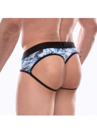 Мужские трусы-стринги с принтом в виде китов в волнах - Don Moris купить с доставкой