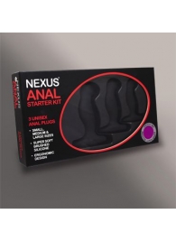 Набор из 3 массажеров простаты чёрного цвета NEXUS ANAL STARTER KIT - Nexus Range - в Евпатории купить с доставкой