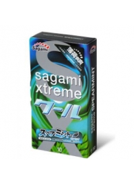 Презервативы Sagami Xtreme Mint с ароматом мяты - 10 шт. - Sagami - купить с доставкой в Евпатории