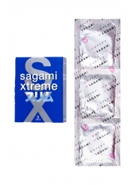 Розовые презервативы Sagami Xtreme FEEL FIT 3D - 3 шт. - Sagami - купить с доставкой в Евпатории