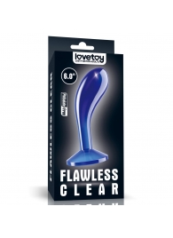 Синяя анальная втулка Flawless Clear Prostate Plug 6.0 - 15 см. - Lovetoy - в Евпатории купить с доставкой