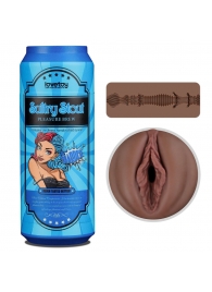 Коричневый мастурбатор-вагина Pleasure Brew Masturbator-Sultry Stout в банке - Lovetoy - в Евпатории купить с доставкой