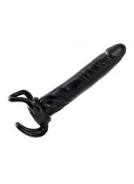 Чёрная насадка-фаллос для двойного проникновения INFLATABLE DILDO SLIM DONG  - 13,5 см. - Toyz4lovers - в Евпатории купить с доставкой