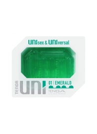 Зеленый мастурбатор-стимулятор Tenga Uni Emerald - Tenga - в Евпатории купить с доставкой