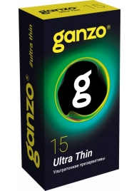 Прозрачные ультратонкие презервативы Ganzo Ultra thin - 15 шт. - Ganzo - купить с доставкой в Евпатории