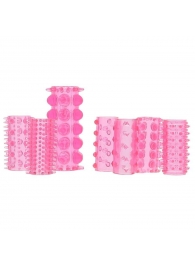 Набор из 7 розовых насадок на пенис ONE-A-DAY PENIS SLEEVES PINK - Seven Creations - в Евпатории купить с доставкой