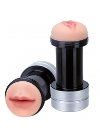 Двусторонний мастурбатор REALSTUFF 2 IN 1 HUMMER MOUTH   VAGINA - ротик и вагина - Dream Toys - в Евпатории купить с доставкой