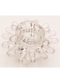 Прозрачное гелевое эрекционное кольцо с шипиками - Toyfa Basic - в Евпатории купить с доставкой