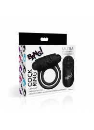 Черное эрекционное виброкольцо 28X Remote Control Vibrating Cock Ring   Bullet - XR Brands - в Евпатории купить с доставкой