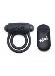 Черное эрекционное виброкольцо 28X Remote Control Vibrating Cock Ring   Bullet - XR Brands - в Евпатории купить с доставкой