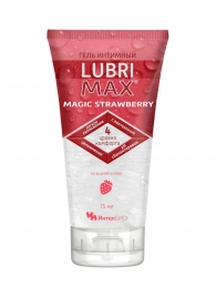 Интимный гель-смазка на водной основе Lubrimax Magic Strawberry - 75 мл. - ИнтелБИО - купить с доставкой в Евпатории