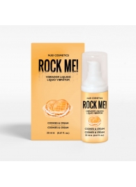 Жидкий вибратор Nuei Rock Me! с ароматом печенья и сливок - 20 мл. - Nuei cosmetics - купить с доставкой в Евпатории