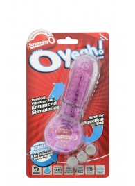Фиолетовое эрекционное кольцо с вибрацией и пальчиком OYEAH PURPLE - Screaming O - в Евпатории купить с доставкой
