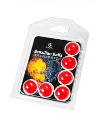 Набор из 6 шариков с массажным маслом Brazilian Balls с охлаждающим и разогревающим эффектом - Secret Play - купить с доставкой в Евпатории