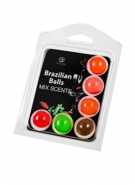 Набор из 6 шариков с ароматизированными массажными маслами Brazilian Balls - Secret Play - купить с доставкой в Евпатории