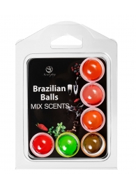 Набор из 6 шариков с ароматизированными массажными маслами Brazilian Balls - Secret Play - купить с доставкой в Евпатории