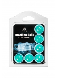 Набор из 6 шариков с массажным маслом Brazilian Balls с охлаждающим эффектом - Secret Play - купить с доставкой в Евпатории