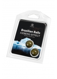 Набор из 2 шариков с массажным маслом Brazilian Balls с ледяным эффектом - Secret Play - купить с доставкой в Евпатории