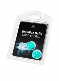 Набор из 2 шариков с массажным маслом Brazilian Balls с охлаждающим эффектом - Secret Play - купить с доставкой в Евпатории