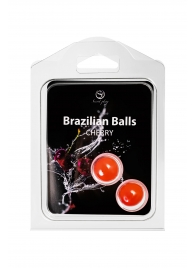 Набор из 2 шариков с массажным маслом Brazilian Balls с ароматом вишни - Secret Play - купить с доставкой в Евпатории