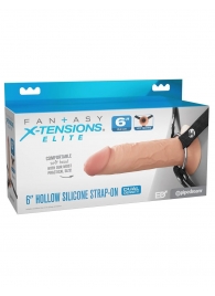 Полый страпон на ремнях 6’’ Hollow Silicone Strap-on - Pipedream - купить с доставкой в Евпатории