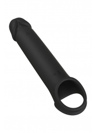 Черная насадка-удлинитель с вибрацией Vibrating Extender With Remote - Dream Toys - в Евпатории купить с доставкой