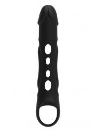 Черная насадка-удлинитель Vibrating Extender With Remote с вибрацией - Dream Toys - в Евпатории купить с доставкой