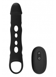 Черная насадка-удлинитель Vibrating Extender With Remote с вибрацией - Dream Toys - в Евпатории купить с доставкой