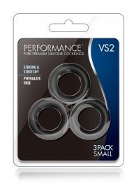 Набор из 3 черных эрекционных колец Black Small Penis Rings - Blush Novelties - в Евпатории купить с доставкой