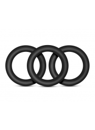 Набор из 3 черных эрекционных колец Black Small Penis Rings - Blush Novelties - в Евпатории купить с доставкой