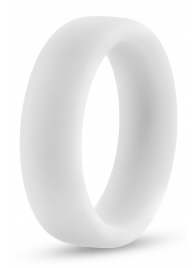 Белое люминесцентное эрекционное кольцо Silicone Glo Cock Ring - Blush Novelties - в Евпатории купить с доставкой