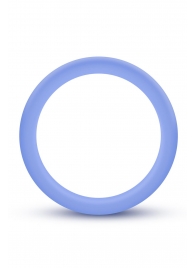 Голубое люминесцентное кольцо Silicone Glo Cock Ring - Blush Novelties - в Евпатории купить с доставкой